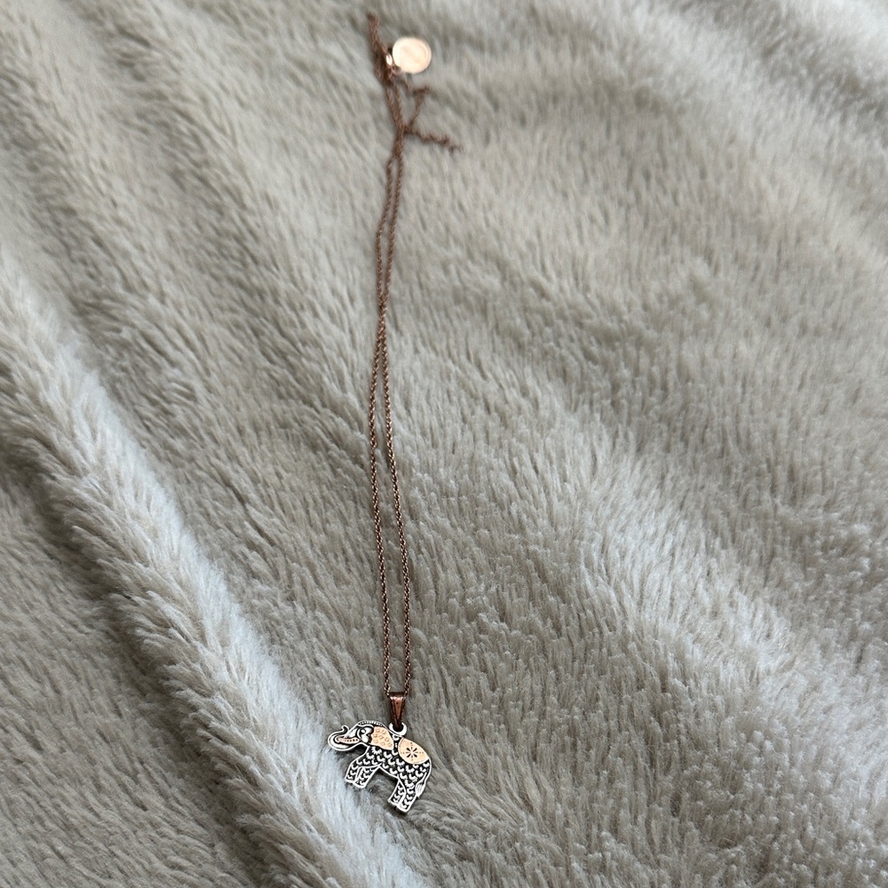 Rose Gold Elephant Alex and Ani Necklace